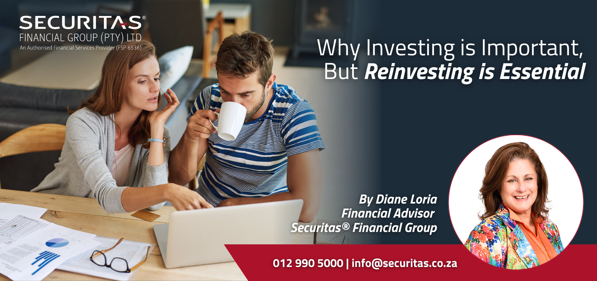 Compound interest growth through long-term investing and reinvestment